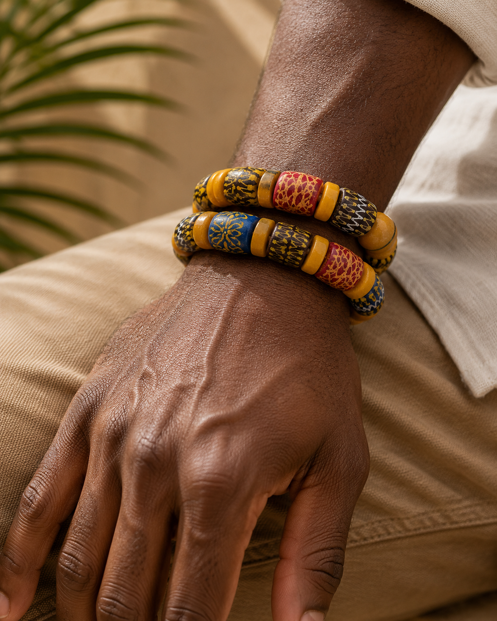 African Vibrant Beaded Bracelet