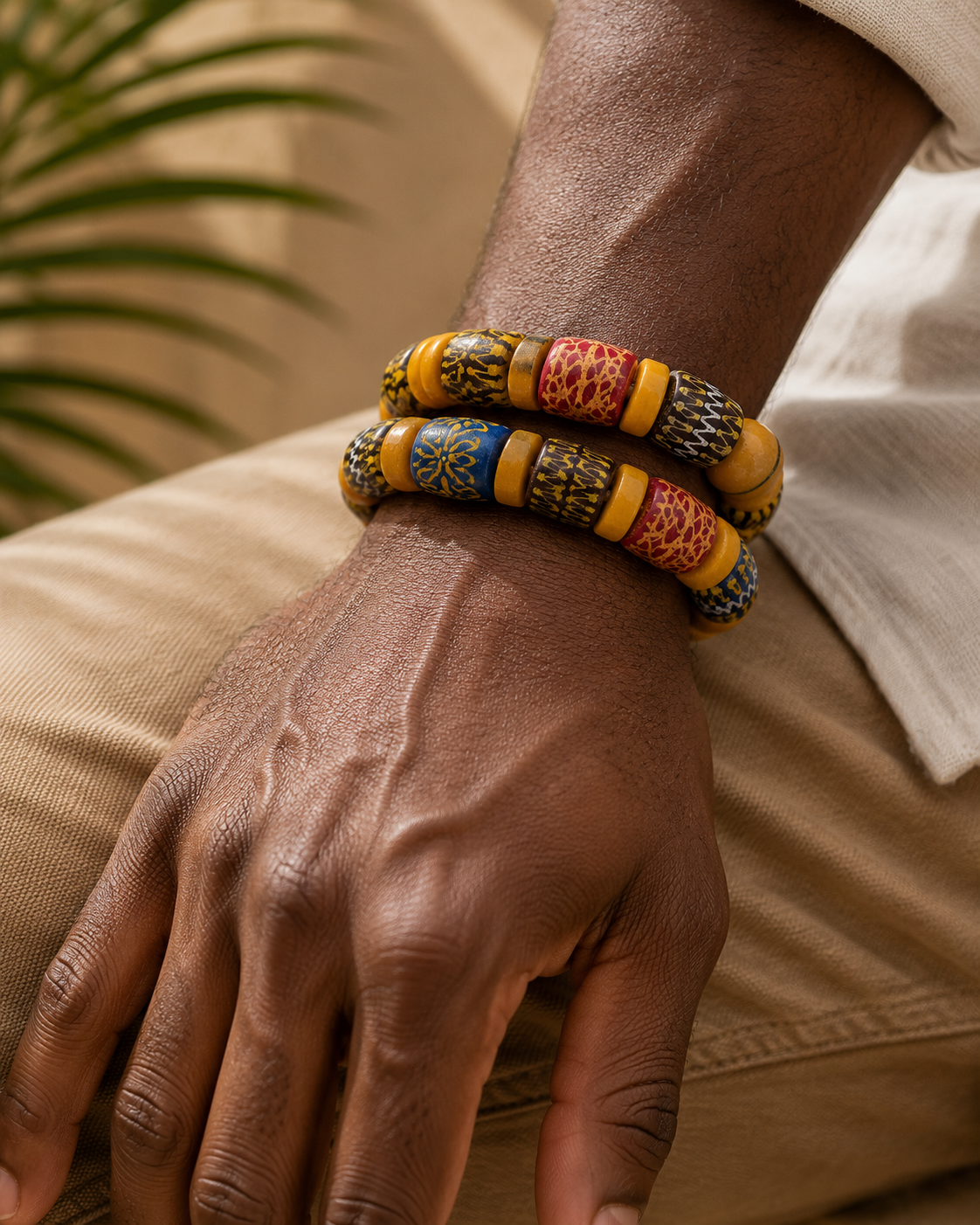 African Vibrant Beaded Bracelet