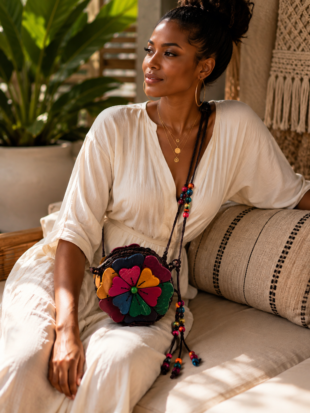 Floral Authentic African Hand Bag