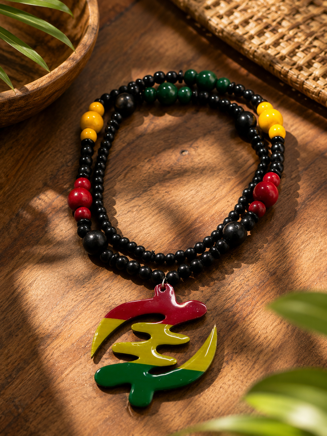 Gye Nyame Beaded Necklace