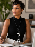 Statement Black and White Necklace