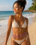 Purple African Shell Waist Beads