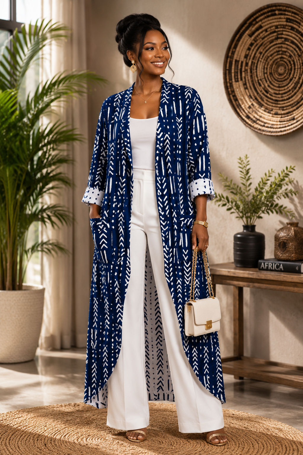 African Print Duster Kimono