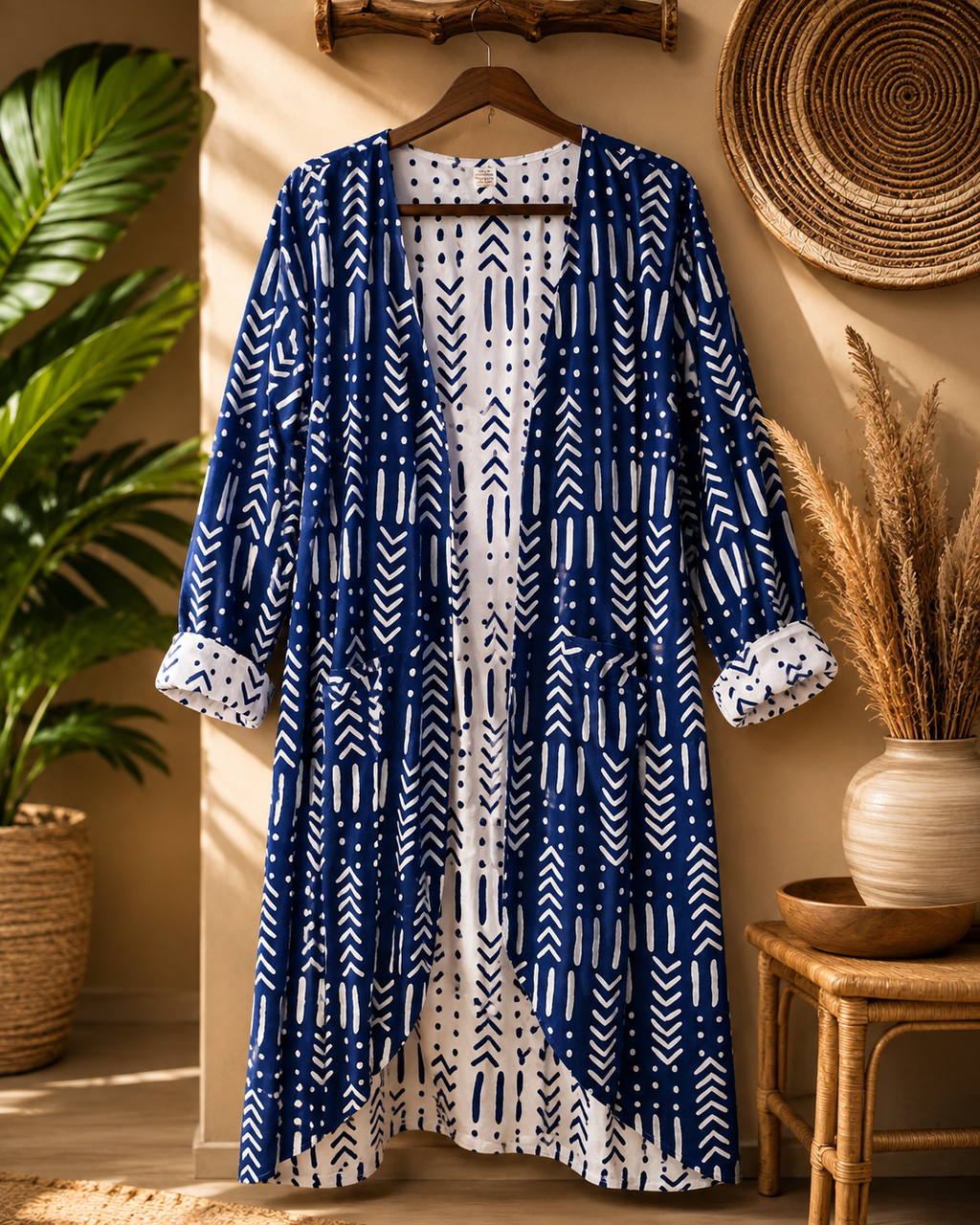 African Print Duster Kimono