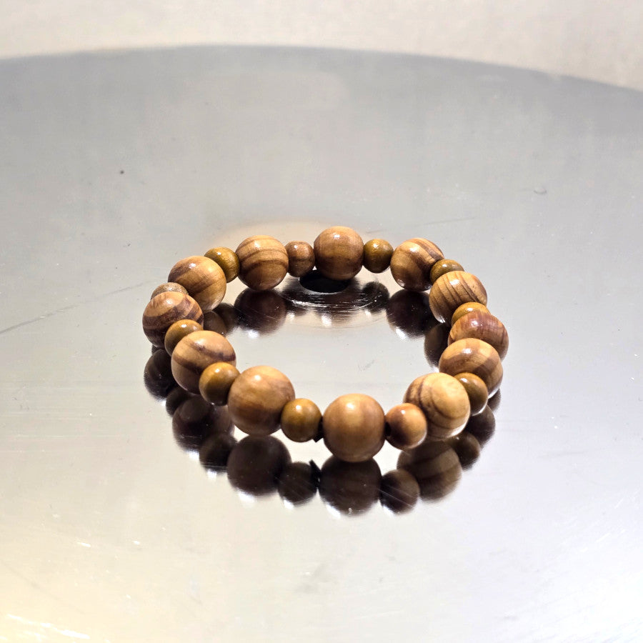 Traditional Light Brown Beaded African Bracelet