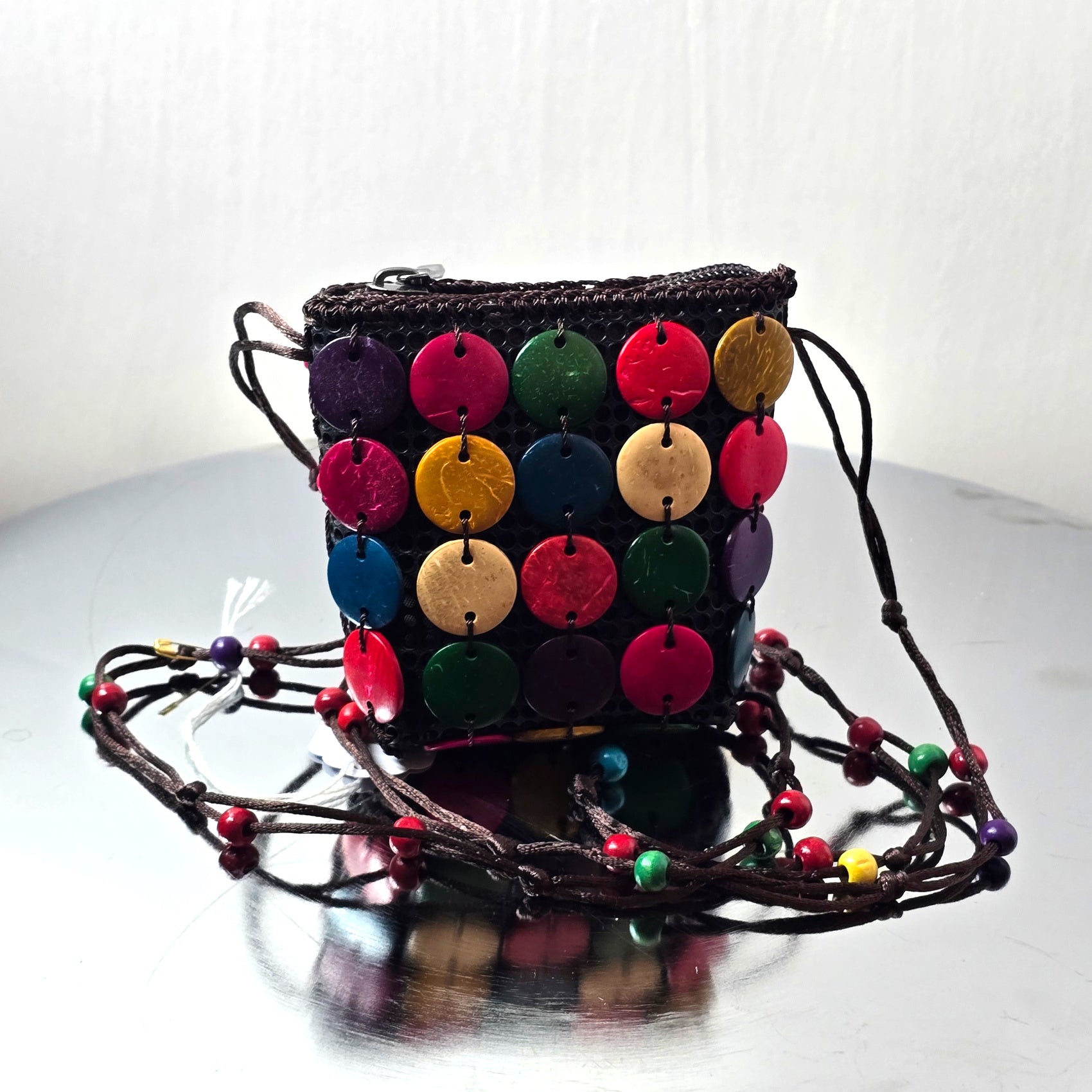 Square Beaded Authentic African Handbag