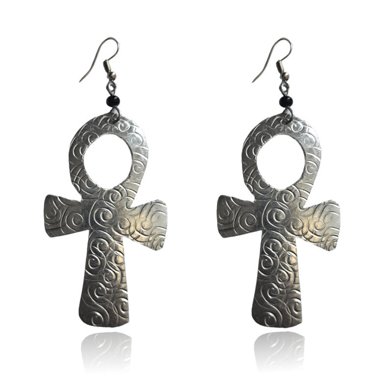 African Earrings - Cross