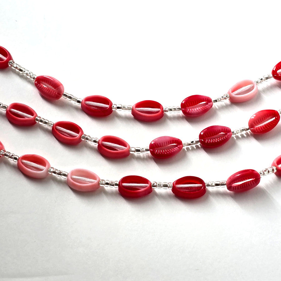 Red Shell African Waist Beads